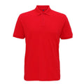 Kirsch Rot - Front - Asquith & Fox Mens SuperWeiches Polo Shirt
