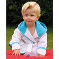 Weiß- Aqua - Back - A&R Towels Baby-Toddler Babiezz Kaputzen Bademantel