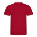 Rot-Weiß - Back - AWDis Herren Stretch Tipped Polo Shirt