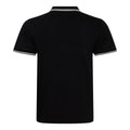 Schwarz-Weiß - Back - AWDis Herren Stretch Tipped Polo Shirt