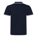 Marineblau-Weiß - Back - AWDis Herren Stretch Tipped Polo Shirt