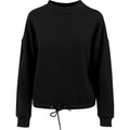 Schwarz - Front - Build Your Brand Damen Oversize-Sweatshirt mit Rundhalsausschnitt