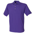 Violett - Front - Henbury Herren Polo-Shirt, unifarben