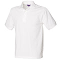 Weiß - Front - Henbury Herren Polo-Shirt, Kurzarm