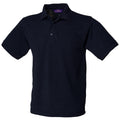Marineblau - Front - Henbury Herren Polo-Shirt, Kurzarm