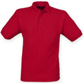 Vintage Rot - Front - Henbury Herren Polo-Shirt, Kurzarm