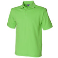 Limette - Front - Henbury Herren Polo-Shirt, Kurzarm