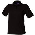 Schwarz - Back - Henbury Damen Polo Shirt