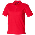 Rot - Front - Henbury Damen Polo Shirt