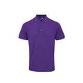 Violett - Front - Premier Herren Coolchecker Piqué-Poloshirt mit CoolPlus