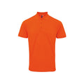 Orange - Front - Premier Herren Coolchecker Piqué-Poloshirt mit CoolPlus