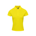 Gelb - Front - Premier Damen Polo-Shirt Coolchecker mit CoolPlus