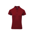 Burgunder - Front - Premier Damen Polo-Shirt Coolchecker mit CoolPlus