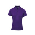Violett - Front - Premier Damen Polo-Shirt Coolchecker mit CoolPlus