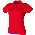 Klassik Rot - Front - Henbury Damen Coolplus® Polo-Shirt - Polohemd,