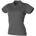 Kohlegrau - Front - Henbury Damen Coolplus® Polo-Shirt - Polohemd,