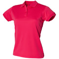 Kräftiges Pink - Front - Henbury Damen Coolplus® Polo-Shirt - Polohemd,