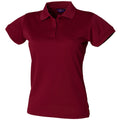 Burgunder - Front - Henbury Damen Coolplus® Polo-Shirt - Polohemd,