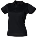 Schwarz - Front - Henbury Damen Coolplus® Polo-Shirt - Polohemd,