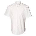 Weiß - Front - Henbury Herren Hemd - Oxfordhemd, enganliegend, kurzärmlig