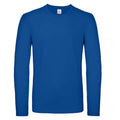 Königsblau - Front - B&C Herren Langarm-T-Shirt #E150
