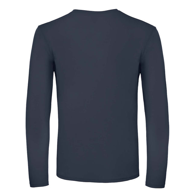 Marineblau - Back - B&C Herren Langarm-T-Shirt #E150