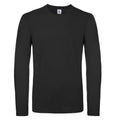 Schwarz - Front - B&C Herren Langarm-T-Shirt #E150