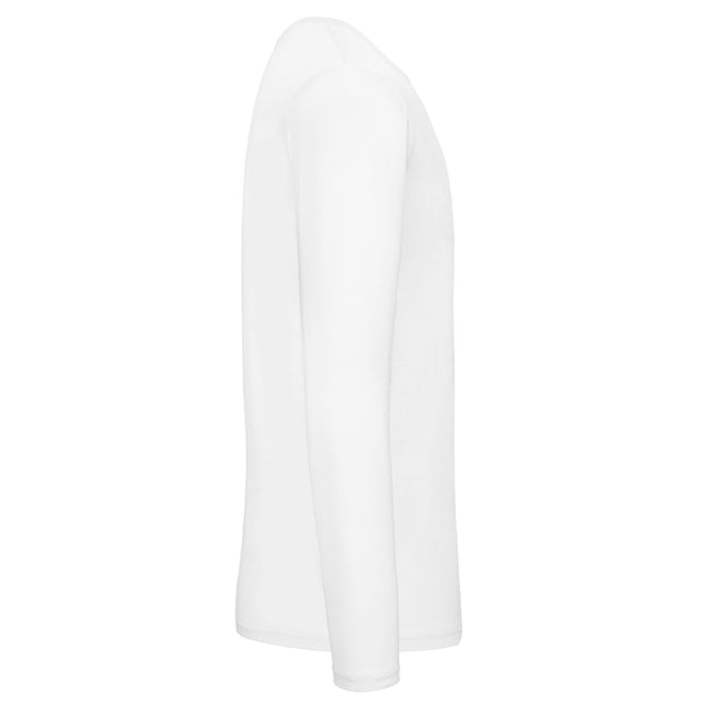 Weiß - Side - B&C Herren Langarm-T-Shirt #E150