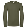 Urban Khaki - Front - B&C Herren Langarm-T-Shirt #E150