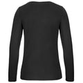 Schwarz - Back - B&C Damen Langarmshirt #E150