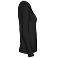 Schwarz - Side - B&C Damen Langarmshirt #E150