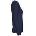 Marineblau - Side - B&C Damen Langarmshirt #E150