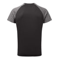 Graphit-Schwarz meliert - Back - TriDri Herren Kontrast Ärmel Performance T-Shirt