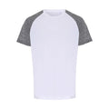 Weiß-Schwarz meliert - Front - TriDri Herren Kontrast Ärmel Performance T-Shirt