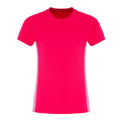 Pink-Pink meliert - Front - TriDri Damen Performance T-Shirt mti Kontrast-Einsatz, kurzärmlig