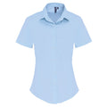 Hellblau - Front - Premier - Bluse für Damen kurzärmlig