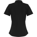 Schwarz - Back - Premier - Bluse für Damen kurzärmlig
