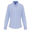 Hellblau-Weiß - Front - Premier - Bluse für Damen