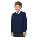 Marineblau - Back - AWDis Academy Kinder Junior Schul Sweatshirt mit V-Ausschnitt (2 Stück-Packung)
