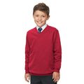 Rot - Back - AWDis Academy Kinder Junior Schul Sweatshirt mit V-Ausschnitt (2 Stück-Packung)