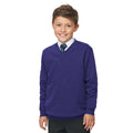 Violett - Back - AWDis Academy Kinder Junior Schul Sweatshirt mit V-Ausschnitt (2 Stück-Packung)