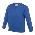Royalblau - Front - AWDis Academy Kinder Junior Schul Sweatshirt mit V-Ausschnitt (2 Stück-Packung)