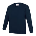 Marineblau - Front - AWDis Academy Kinder Schul Sweatshirt, Rundhals (2 Stück-Packung)