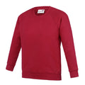Rot - Front - AWDis Academy Kinder Schul Sweatshirt, Rundhals (2 Stück-Packung)
