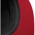 Schwarz-Klassik Rot - Back - Beechfield Unisex 5 Panel Kontrast Snapback Kappe (2 Stück-Packung)