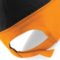 Schwarz-Orange - Side - Beechfield Unisex Baseballkappe Teamwear Competition (2 Stück-Packung)