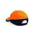 Orange-Schwarz-Weiß - Back - Beechfield Unisex Baseballkappe Teamwear Competition (2 Stück-Packung)