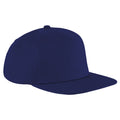 French Blau-French Blau - Front - Beechfield Unisex Baseballkappe mit flachem Schirm (2 Stück-Packung)