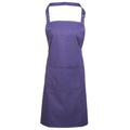 Violett - Front - Premier Damen Schürze mit Tasche bunt (2 Stück-Packung)