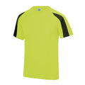 Gelb-Schwarz - Front - Just Cool Herren Sport T-Shirt Cool Contrast